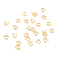 Brass Wire Guardian and Protectors, Long-Lasting Plated, Real 18K Gold Plated, 4.5x4x1mm, Hole: 0.6mm(KK-F824-105A-G)