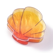 Cute Mini Shell Shape Acrylic Claw Hair Clips, Hair Accessories for Girls, Goldenrod, 22.5x27x22.5mm(PHAR-A012-05B)