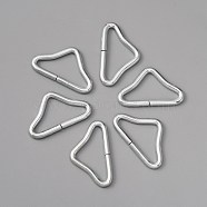 ABS Plastic Triangle Ring Buckles, for Trampoline Accessories, Platinum, 28.5x48x4mm, Inner Diameter: 20x39.5mm(FIND-WH0110-224)