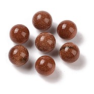 Synthetic Goldstone No Hole Sphere Beads, Round, 12mm(G-K353-04B-25)