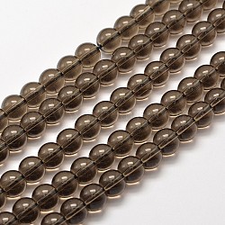 Dyed Synthetic Quartz Round Bead Strands, Coffee, 8mm, Hole: 1mm, about 50pcs/strand, 15.7 inch(PIEG-J002-13-8mm)