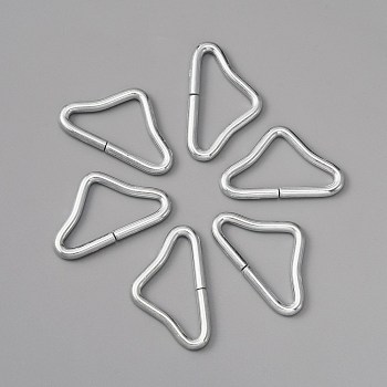 ABS Plastic Triangle Ring Buckles, for Trampoline Accessories, Platinum, 28.5x48x4mm, Inner Diameter: 20x39.5mm