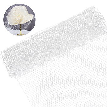 Deco Mesh Ribbons, Tulle Fabric, Tulle Roll Spool Fabric, for Skirt Making, White, 45cm