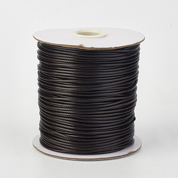 Eco-Friendly Korean Waxed Polyester Cord, Coconut Brown, 0.8mm, about 174.97 yards(160m)/roll