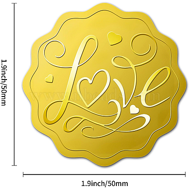 自己粘着性の金箔エンボスステッカー(DIY-WH0211-181)-2
