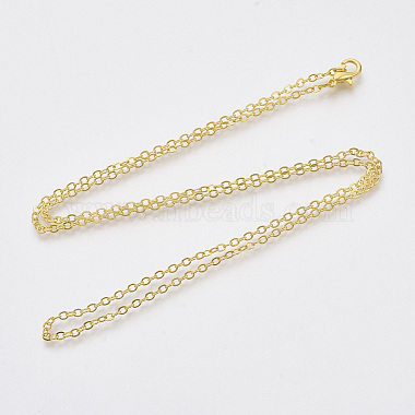 Brass Cable Chains Necklaces(X-MAK-N029-01G)-2