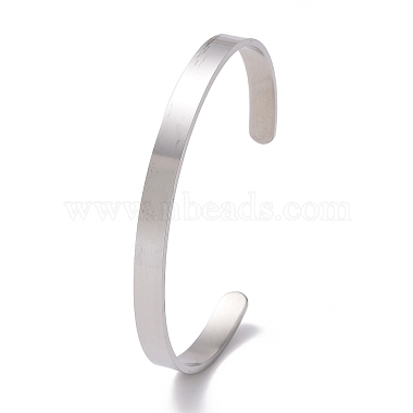 Bracelet manchette ouvert en acier inoxydable anti-ternissement 304(BJEW-G653-01P-02)-3