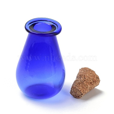 Glass Cork Bottles Ornament(AJEW-O032-02A)-3