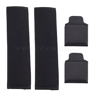 Black Rectangle Imitation Leather Automobiles & Bicycle Accessories