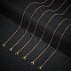 6Pcs Brass Snake Chain Necklaces Set for Men Women(MAK-BBC0001-07)-4