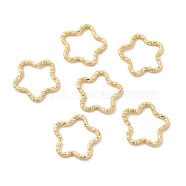 50Pcs Iron Linking Rings, Textured Open Rings, Light Gold, Star, 16x16.5x1.5mm, Inner Diameter: 12x14mm(IFIN-E017-02D-KCG)