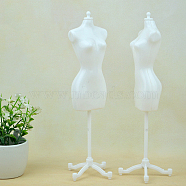 Plastic Mannequin Model Clothing Support, Torso Display, Doll Skirt Display Rack for Doll DIY Making Accessories, White, 245mm(DOLL-PW0002-075B-02)