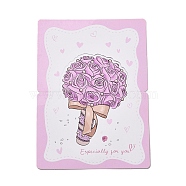 Paper Invitations Greeting Card, Flower, 136x98x0.3mm(AJEW-R099-01A)