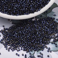 MIYUKI Delica Beads, Cylinder, Japanese Seed Beads, 11/0, (DB2191) Duracoat Silver Lined Dyed Navy, 1.3x1.6mm, Hole: 0.8mm, about 2000pcs/10g(X-SEED-J020-DB2191)