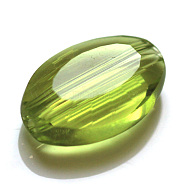 Imitation Austrian Crystal Beads, Grade AAA, Faceted, Oval, Yellow Green, 13x10x5mm, Hole: 0.9~1mm(SWAR-F072-13x10mm-17)