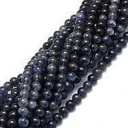 Natural Iolite Beads Strands, Round, 6mm, Hole: 0.8mm, about 63pcs/strand, 15.55''(39.5cm)(G-E576-05A)