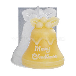 Scented Candle Molds, Christmas Theme Silicone Molds, Christmas Bell, 78.5x84x81mm, Inner Diameter: 77x72mm(DIY-Q029-03D)