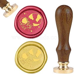 DIY Wood Wax Seal Stamp, Human Pattern, 90mm, Stamps: 25x14.5mm(AJEW-WH0131-116)