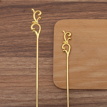 Alloy Flower Hair Sticks, Hair Accessories for Women & Girls, Golden, 160x14mm
