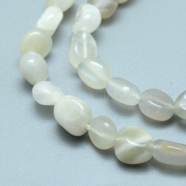 Brins de perles de pierre de lune grise naturelle(X-G-D0002-B42)-3