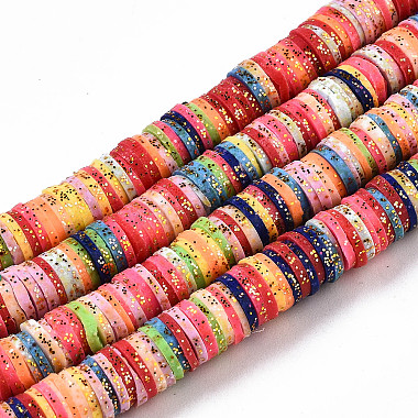 Handmade Polymer Clay Beads Strand(X-CLAY-T018-04D)-1