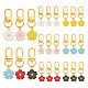 24Pcs 6 Colors Alloy Enamel Pendant Decorations(HJEW-GO00008)-1