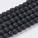 Synthetical Black Stone Beads Strands(G-G508-7)-1