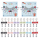 Maschenmarkierer mit Acrylperlen-Wort-RS/WS-Anhänger und Schleife aus Legierung(HJEW-PH01886)-1