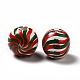 Christmas Theme Printed Natural Wooden Beads(WOOD-L020-A07)-2
