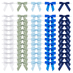 60Pcs 5 Styles Polyester Bowknot Wire Twist Ties, Iron Core, for Bread Candy Bags, Mixed Color, 85~151x70~87mm, 12pcs/style(DIY-ME0002-56B)