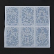 Tarot Cards Silicone Molds, 6 Different Cards Molds, For UV Resin, Epoxy Resin Craft Making, Mixed Patterns, 185x200x6.5mm, Inner Diameter: 87x62mm(DIY-P020-04A)