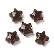 Opaque Acrylic Beads, Star, Coconut Brown, 11x11.5x7mm, Hole: 2mm,  about 1245pcs/500g(OACR-C016-30F)