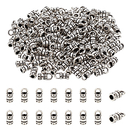 200Pcs Tibetan Style Alloy Cord Ends, End Caps, Cadmium Free & Lead Free, Antique Silver, 10x4mm, Hole: 2mm, Inner Diameter: 2mm(TIBE-NB0001-29AS)