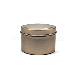 Iron Candle Tins, with Lids, Empty Tin Storage Containers, Rose Gold, 6x4cm(CAND-PW0013-66RG)