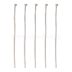 Iron Flat Head Pins, Nickel Free, Platinum, 50x0.75~0.8mm(X1-IFIN-HP5.0cm-P)