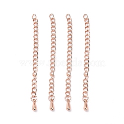 304 Stainless Steel Chain Extender, Soldered Chains, Rose Gold, 55~63x3mm(X-STAS-H558-22RG)