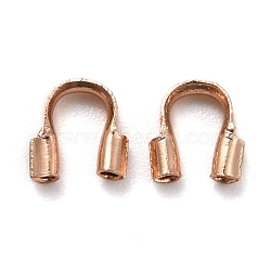 Brass Wire Guardian and Protectors, Light Gold, 4.5x4x1.4mm, Hole: 0.7mm, 1000pcs/bag(KK-Z018-02KCG)