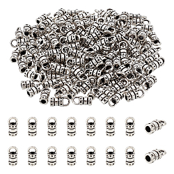 200Pcs Tibetan Style Alloy Cord Ends, End Caps, Cadmium Free & Lead Free, Antique Silver, 10x4mm, Hole: 2mm, Inner Diameter: 2mm(TIBE-NB0001-29AS)