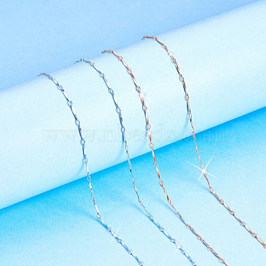 SHEGRACE 925 Sterling Silver Chain Necklaces(JN733A)-3