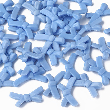 Cornflower Blue Bowknot Acrylic Beads