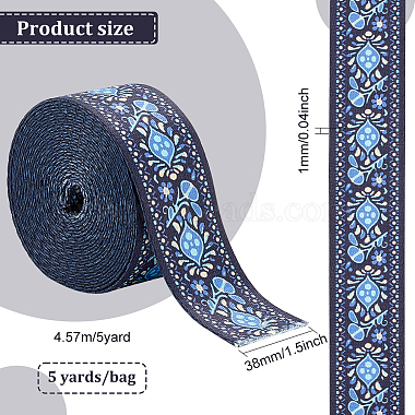 5 Yards Ethnic Style Embroidery Polyester Ribbons(OCOR-FG0001-62)-2