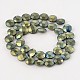 Electroplate Non-magnetic Synthetic Hematite Flat Round Bead Strands(G-L368-05C)-2