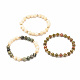 Ensemble de bracelets extensibles en perles de style unakite naturel(BJEW-JB07831)-4