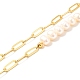 Гальваническое ожерелье с подвеской из ракушек каури для девочек и женщин(NJEW-JN03679)-7