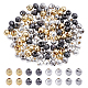 Faceted Round Brass Spacer Beads(KK-NB0001-06)-1