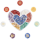 Chakra Themed Natural & Synthetic Mixed Gemstone Palm Stone(G-WH0007-05)-1