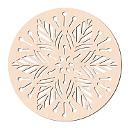 Laser Cut Wooden Wall Sculpture, Torus Wall Art, Home Decor Meditation Symbol, Yoga Hanging Artwork, Flower, Flower Pattern, 310x6mm(WOOD-WH0105-082)