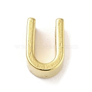 304 Stainless Steel Pendants, Real 24K Gold Plated, Letter U, 8x5.5x4mm, Hole: 1.6mm(STAS-S137-01G-U)