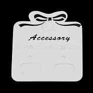 Cardboard Display Cards, Used For Earrings, Creamy White, 40.5x35.5x0.5mm(X-CDIS-S025-17)