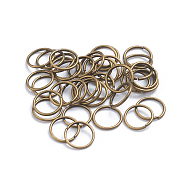 Iron Jump Rings, Open Jump Rings, Round Ring, Antique Bronze, 18 Gauge, 10x1mm, Inner Diameter: 8mm, about 100pcs/bag(IFIN-CJC0001-02C-AB)